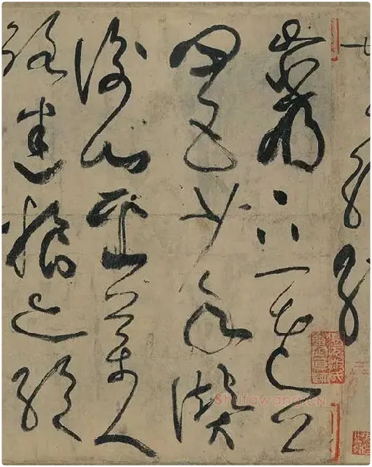 张旭狂草书《古诗四帖》卷_15