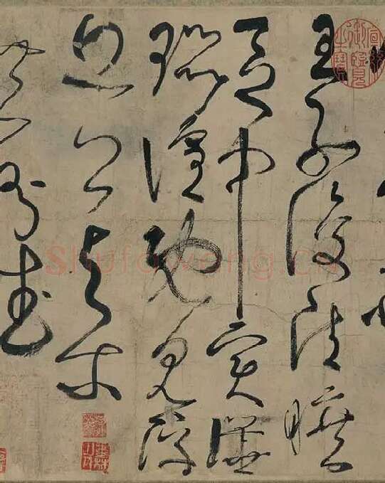 张旭狂草书《古诗四帖》卷_16