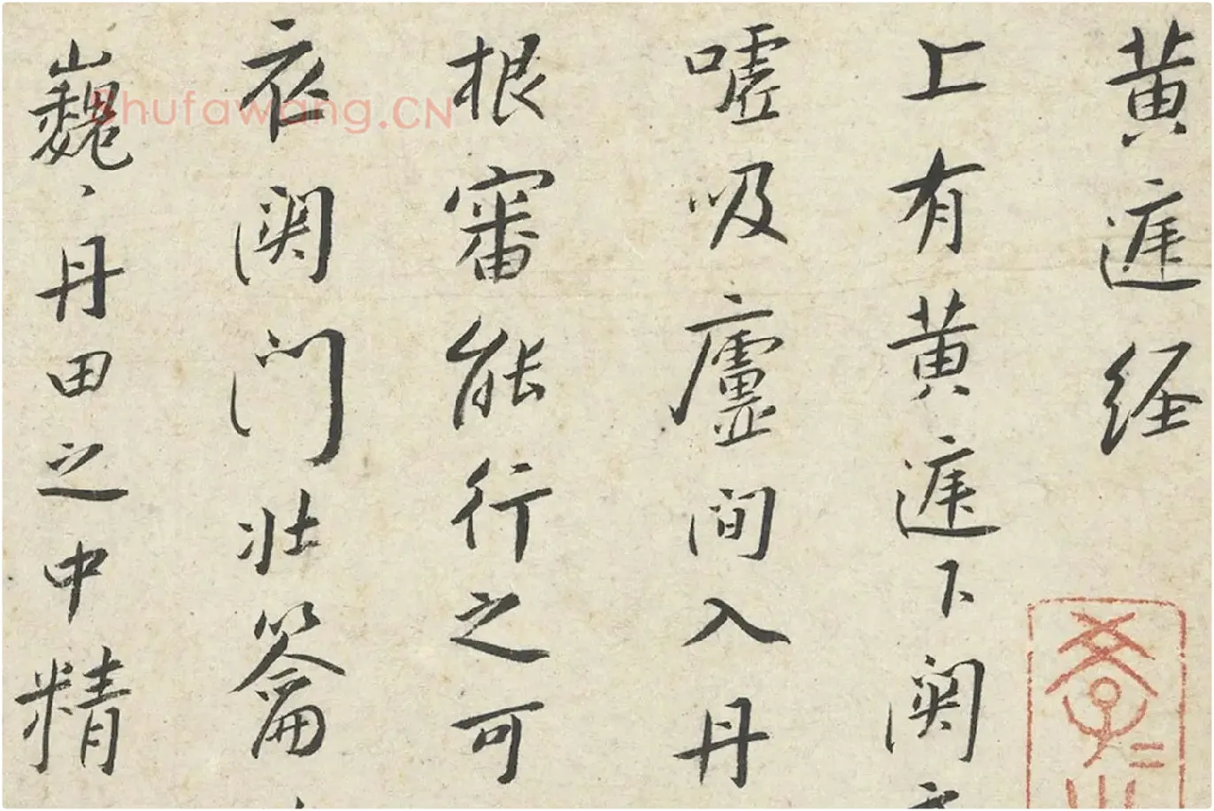 朱耷小行楷黄庭经册局部 (1)