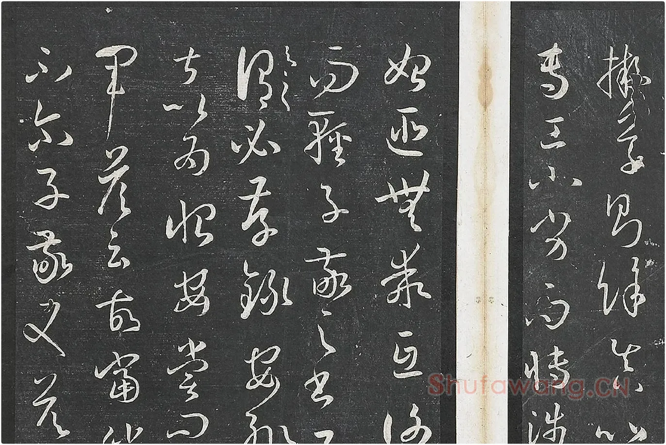 孙过庭草书《书谱》墨拓局部 (3)