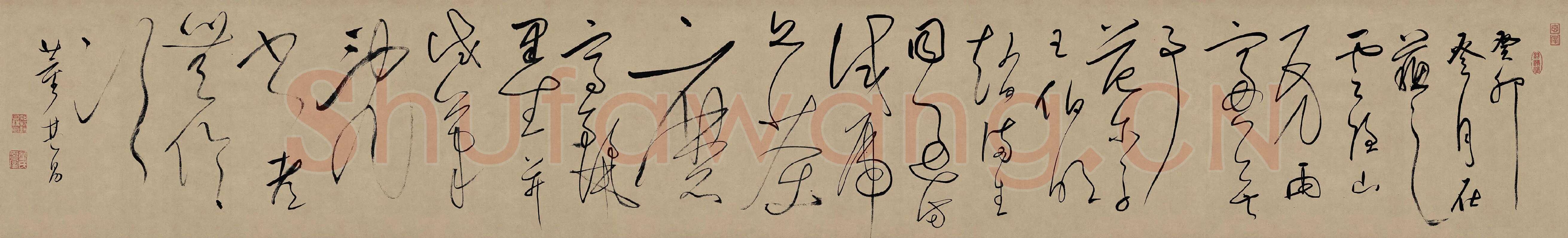 董其昌狂草书《罗汉赞书卷试笔帖》