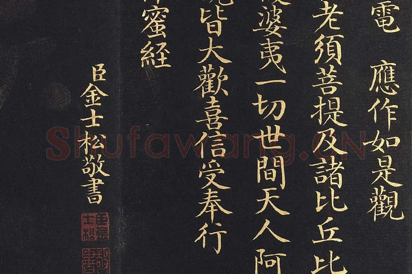金士松小楷书《金刚经》册局部 (5)