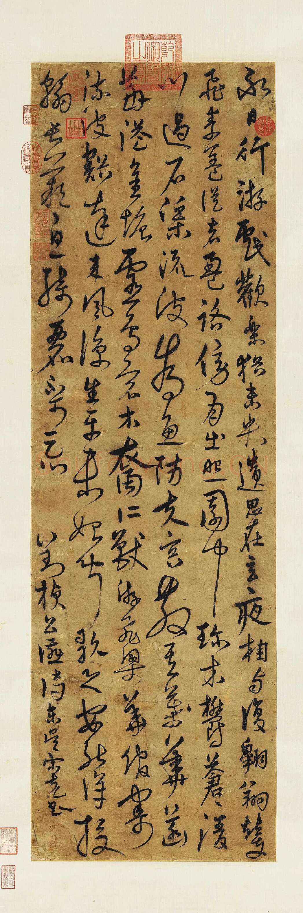 宋克行草书《公䜩诗》轴