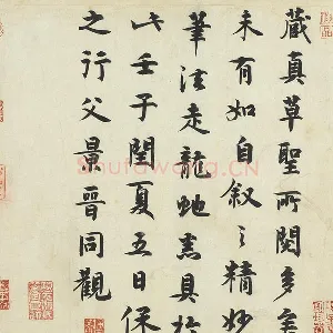 保之行行楷书《题跋怀素自叙帖》