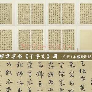 赵雍章草书《千字文》册