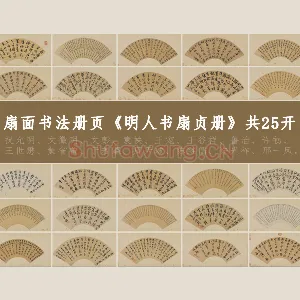 书法扇面册页《明人书扇贞册》共25开