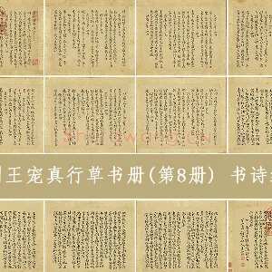 王宠真草书《书诗经二南古诗十九首》册（共13开）
