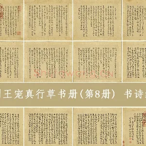 王宠真草书《书诗经二南古诗十九首》册（共13开）