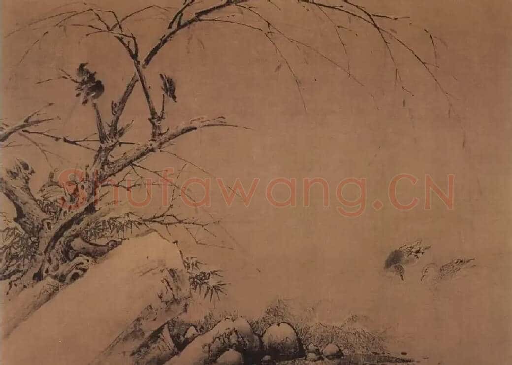 黄筌·雪竹文禽图