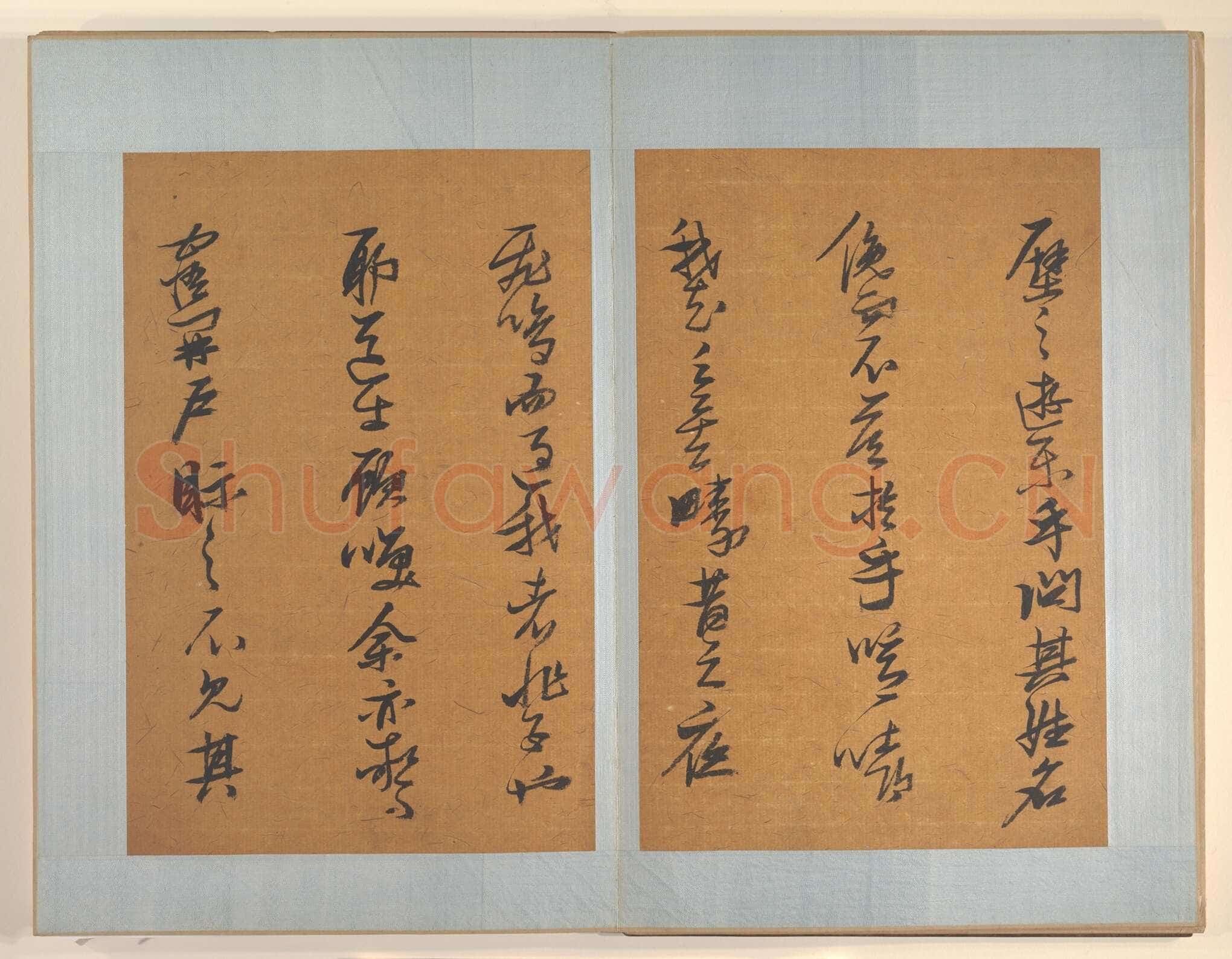 张瑞图《草书后赤壁赋》册 纸本 28.9×19.1厘米×8 天启六年(1626)纽约大都会艺术博物馆藏