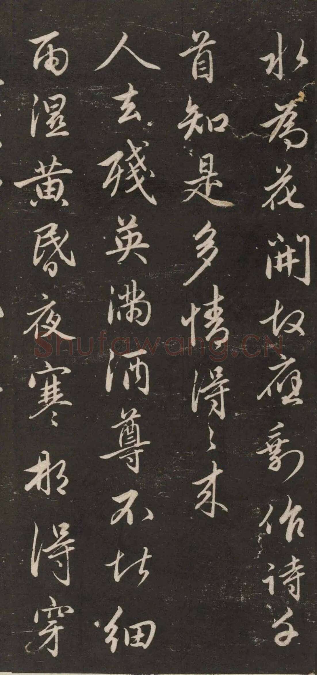 赵孟頫《行书苏轼梅花十绝》(墨拓)