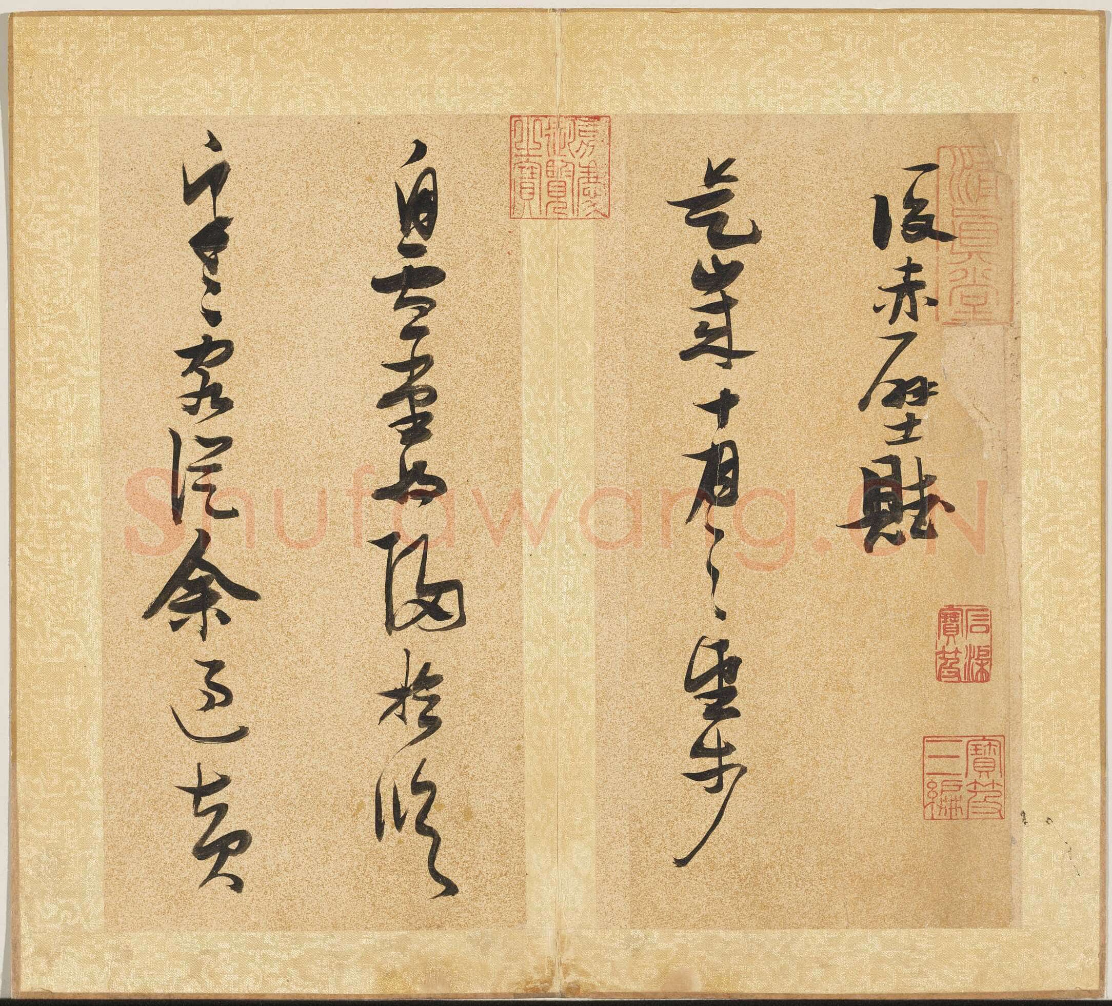 张瑞图《草书后赤壁赋册》纸本草书 29.3x15cm ×15 天启七年(1627)台北故宫博物院藏