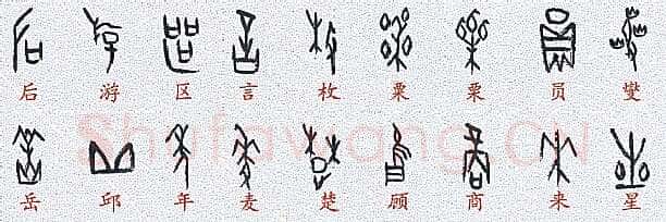 甲骨文百家姓甲骨文写法,摘自甲骨文百家姓
