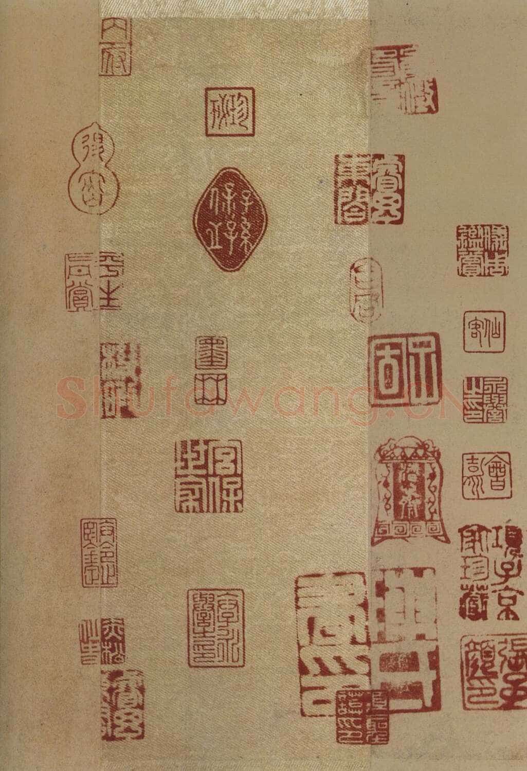 米芾《褚摹兰亭序》卷，纸本，行书，纵24cm，横88.5cm。北京故宫博物院藏