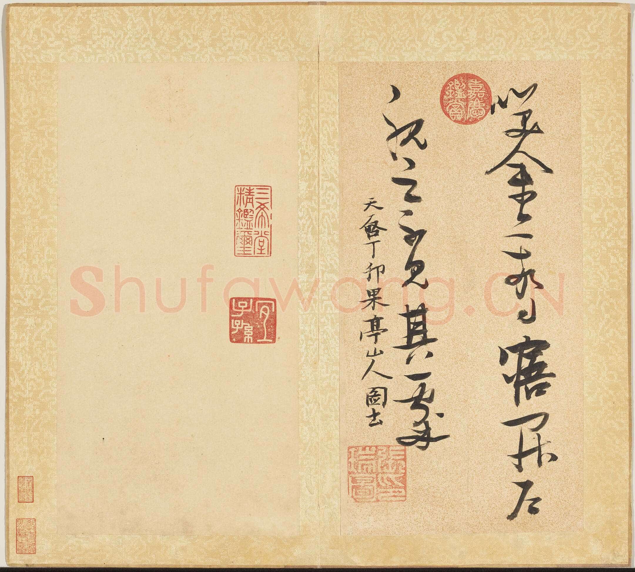张瑞图《草书后赤壁赋册》纸本草书 29.3x15cm ×15 天启七年(1627)台北故宫博物院藏