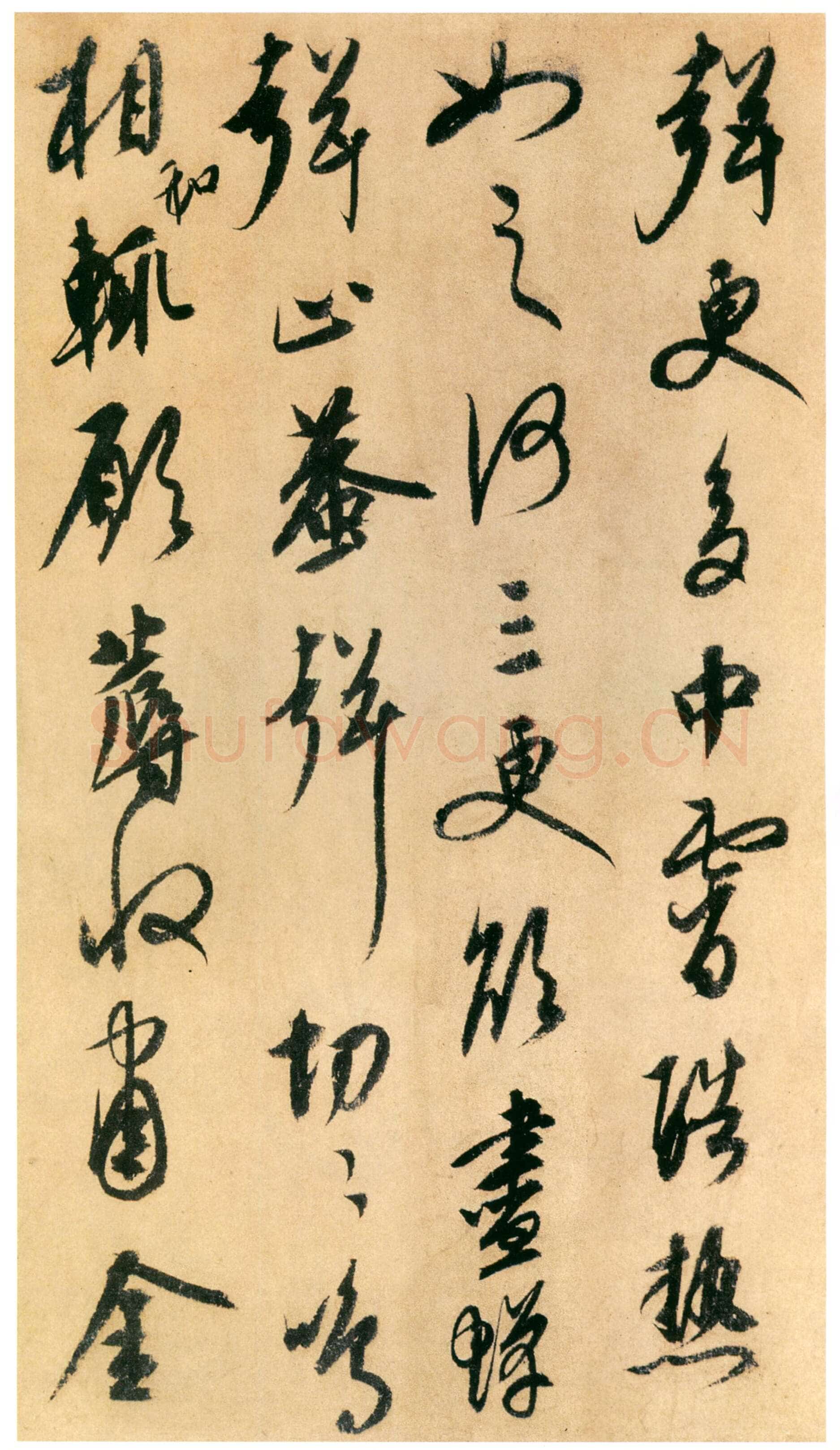 康里巎巎草书诗卷之《自作秋夜感怀七言古诗》纸本 28.9×82.2cm 至正四年(1344)日本东京国立博物馆藏(高岛菊次郎氏寄赠)