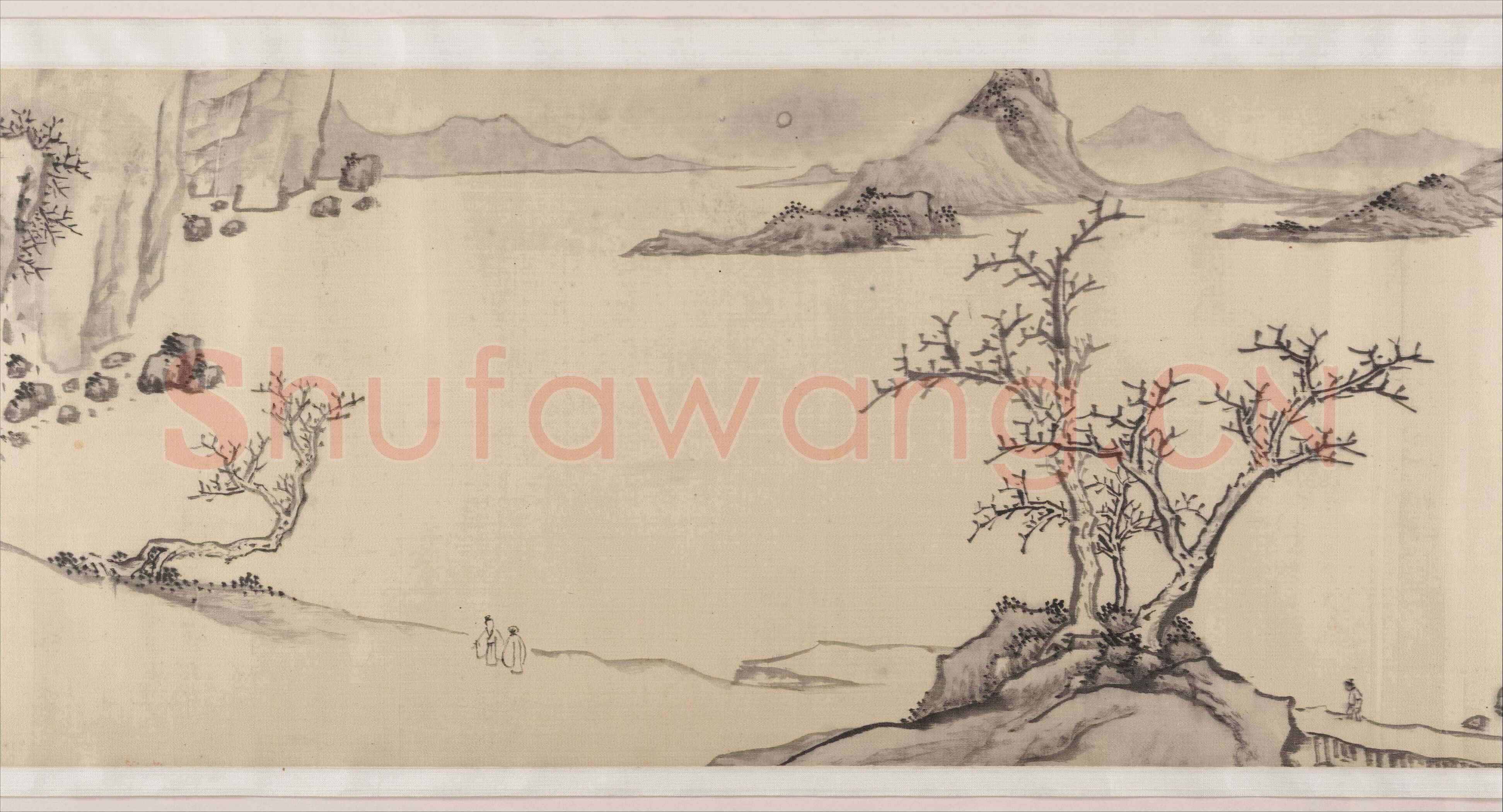 张瑞图《赤壁怀古大江东去》书画合卷 绫本 27.9×320厘米 崇祯二年(1629)纽约大都会艺术博物馆藏
