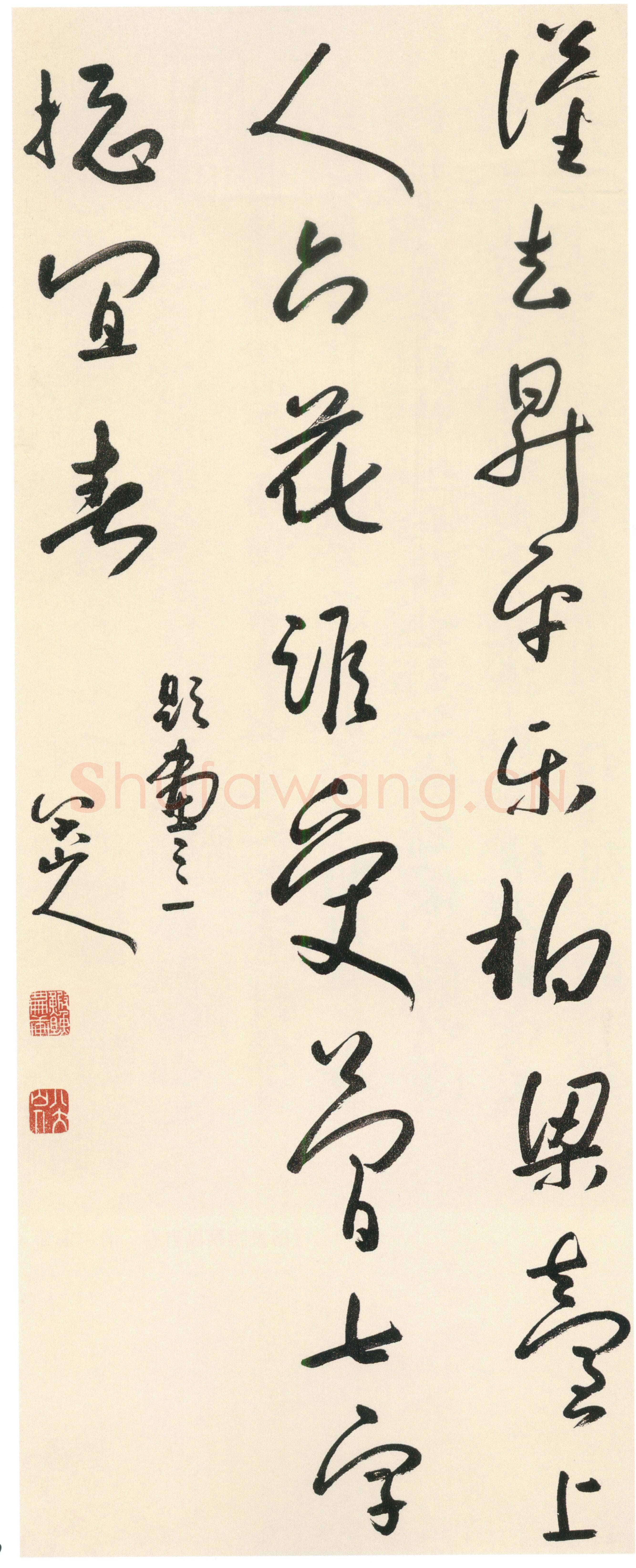 朱耷(八大山人)《行书题画诗轴》纸本行书 123.7×49.8cm 上海博物馆藏
