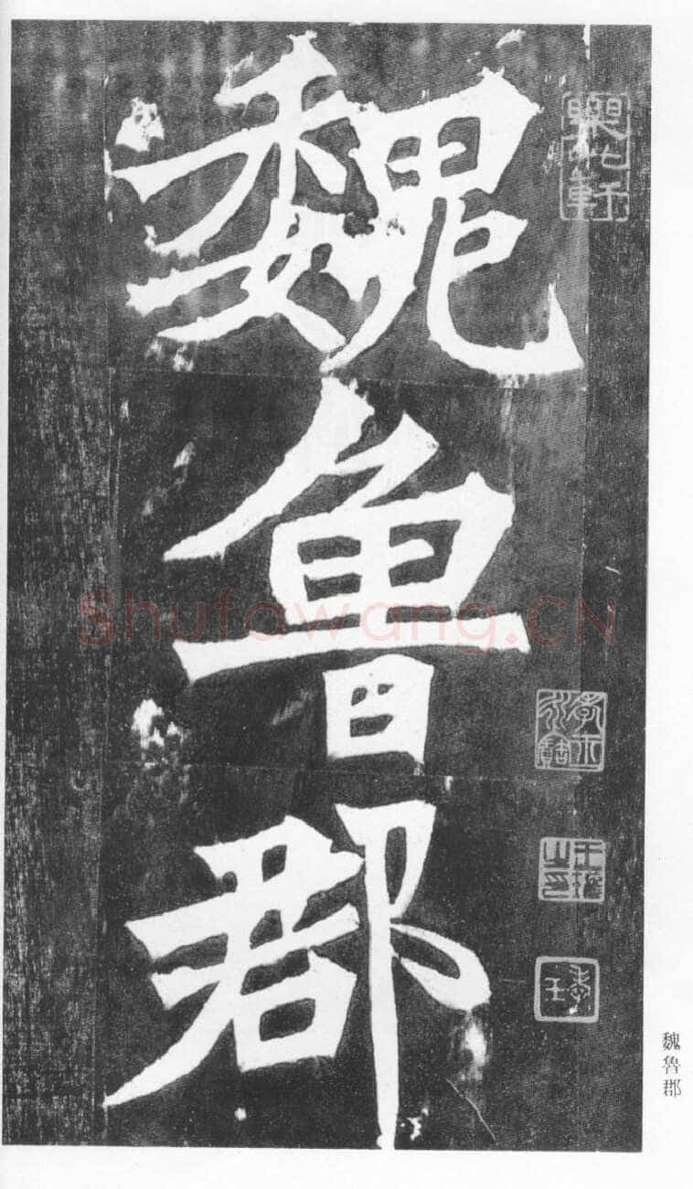 张猛龙碑前秦北朝碑刻碑拓,摘自前秦北朝张猛龙碑(全本)