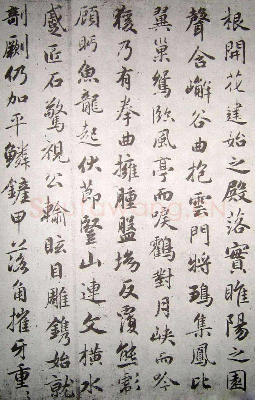 赵孟頫《临褚遂良枯树赋》纸本 行书 资料不详