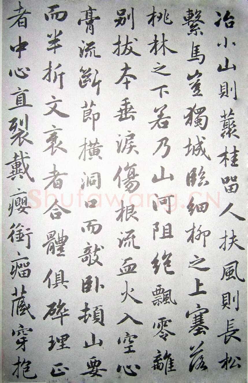 赵孟頫《临褚遂良枯树赋》纸本 行书 资料不详