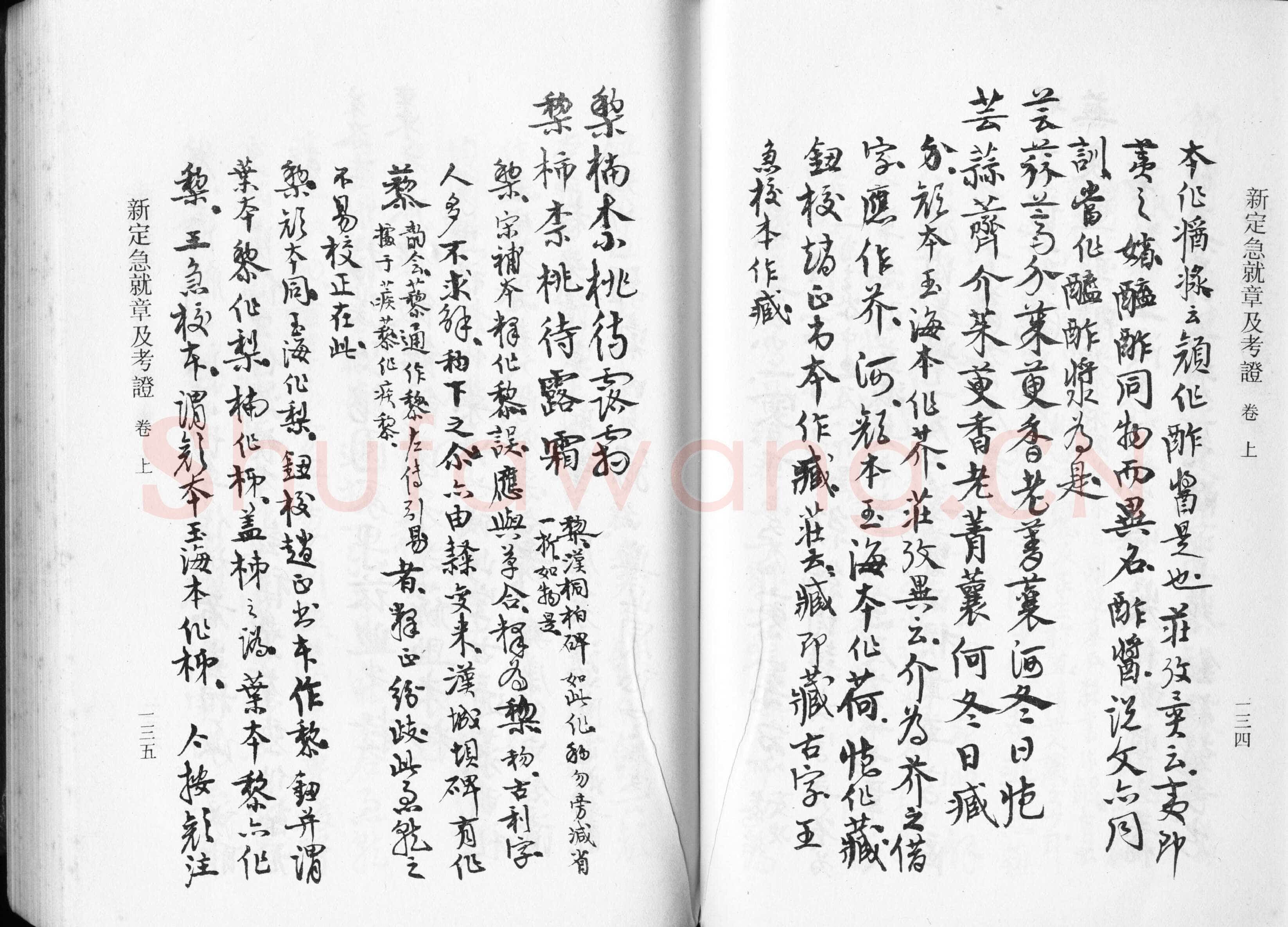 高二适《新定急就章及考证》