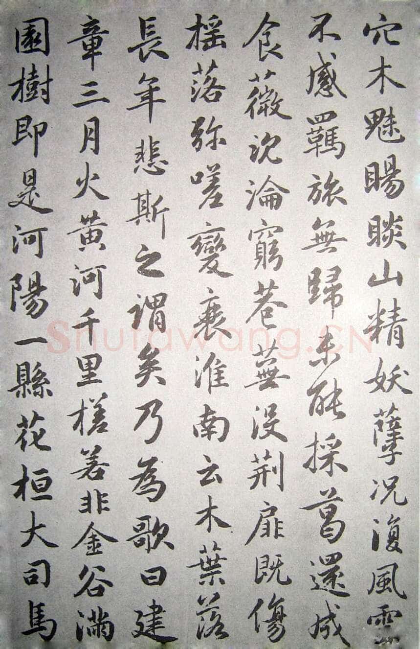 赵孟頫《临褚遂良枯树赋》纸本 行书 资料不详