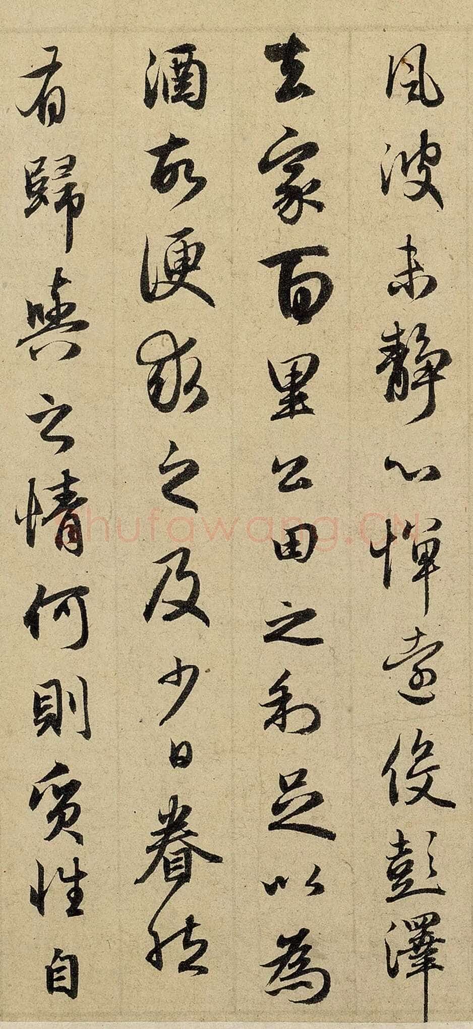 赵孟頫《归去来卷》纸本行书,24×146 厘米。辽宁省博物馆藏