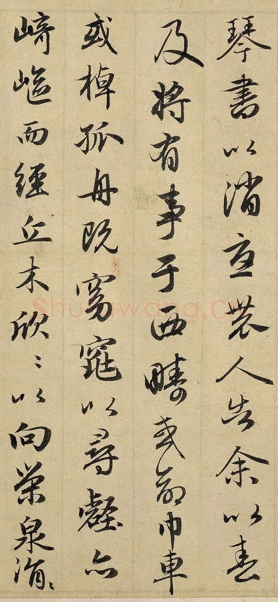 赵孟頫《归去来卷》纸本行书，24×146 厘米。辽宁省博物馆藏