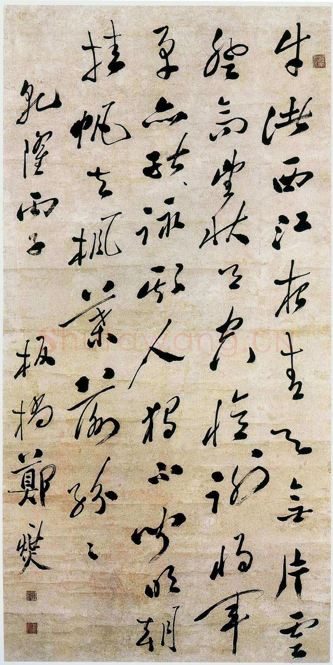 郑燮(郑板桥)《行书五言轴》纸本行书 136×60cm 1756年 扬州博物馆藏
