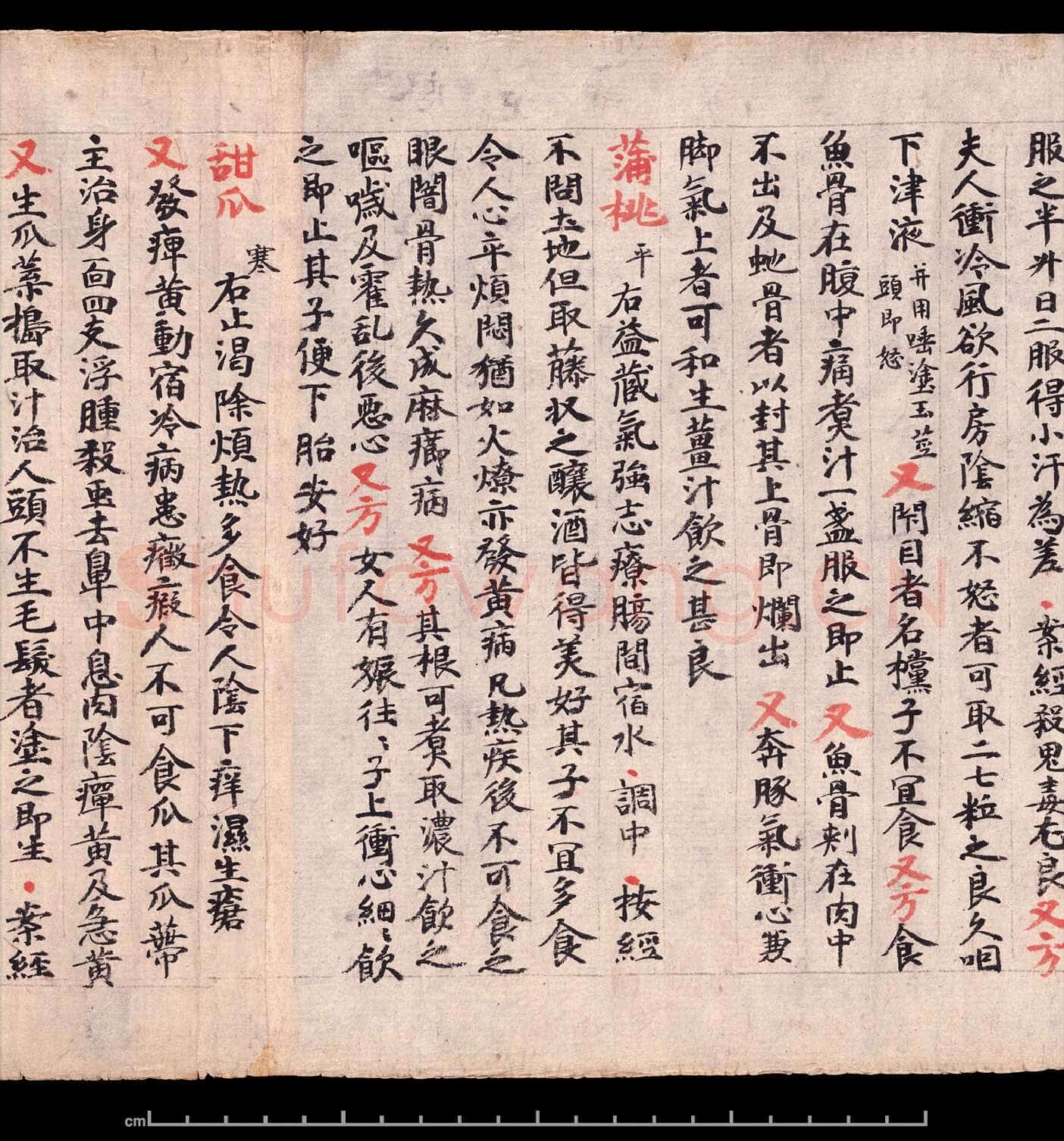 敦煌书法敦煌书法作品,摘自东晋至北宋食疗本草