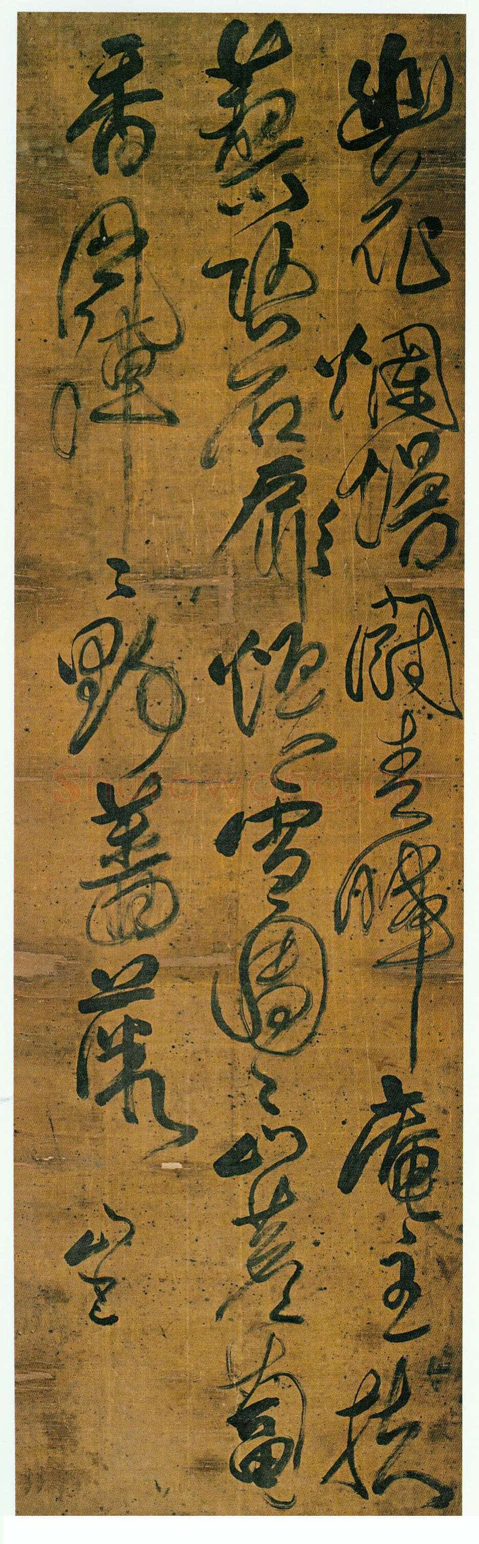 傅山《行草青羊庵七言绝句》轴 154cm×45cm 山西省博物院藏