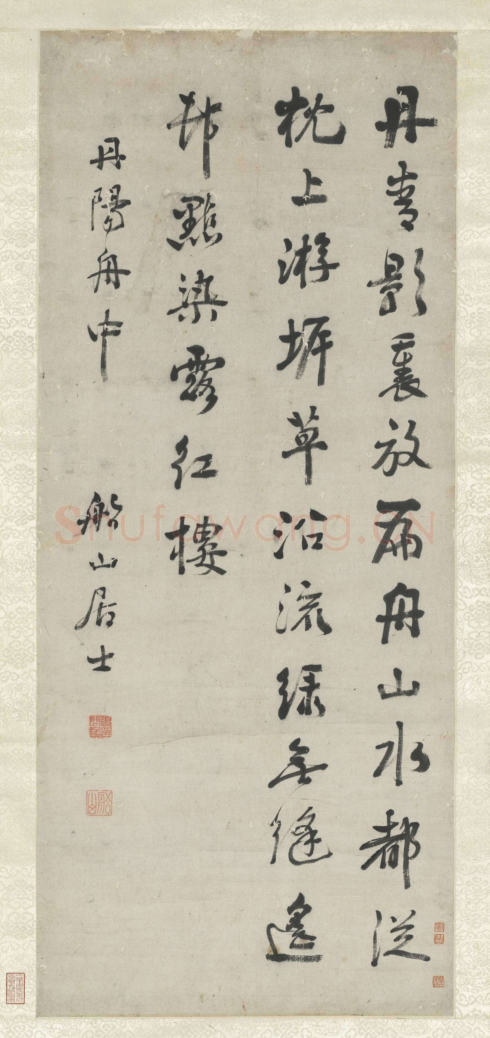 张问陶《行书七言绝句诗轴》纸本 行书 105×43cm 台北故宫博物院藏
