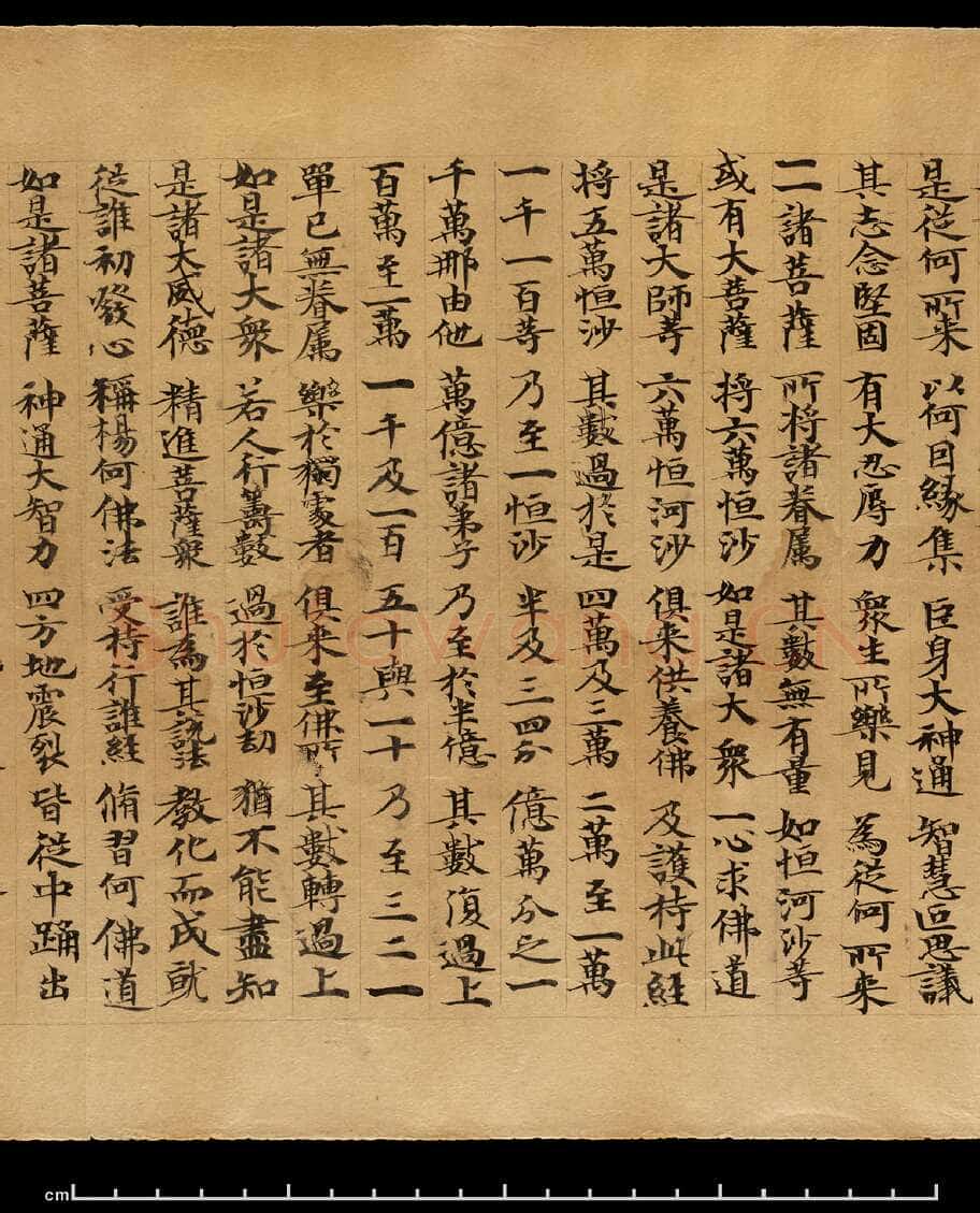 敦煌书法敦煌书法作品,摘自东晋至北宋妙法莲华经