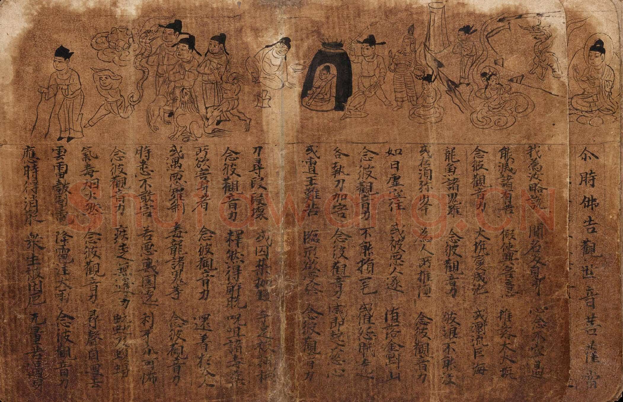 敦煌书法敦煌书法作品,摘自东晋至北宋妙法莲花