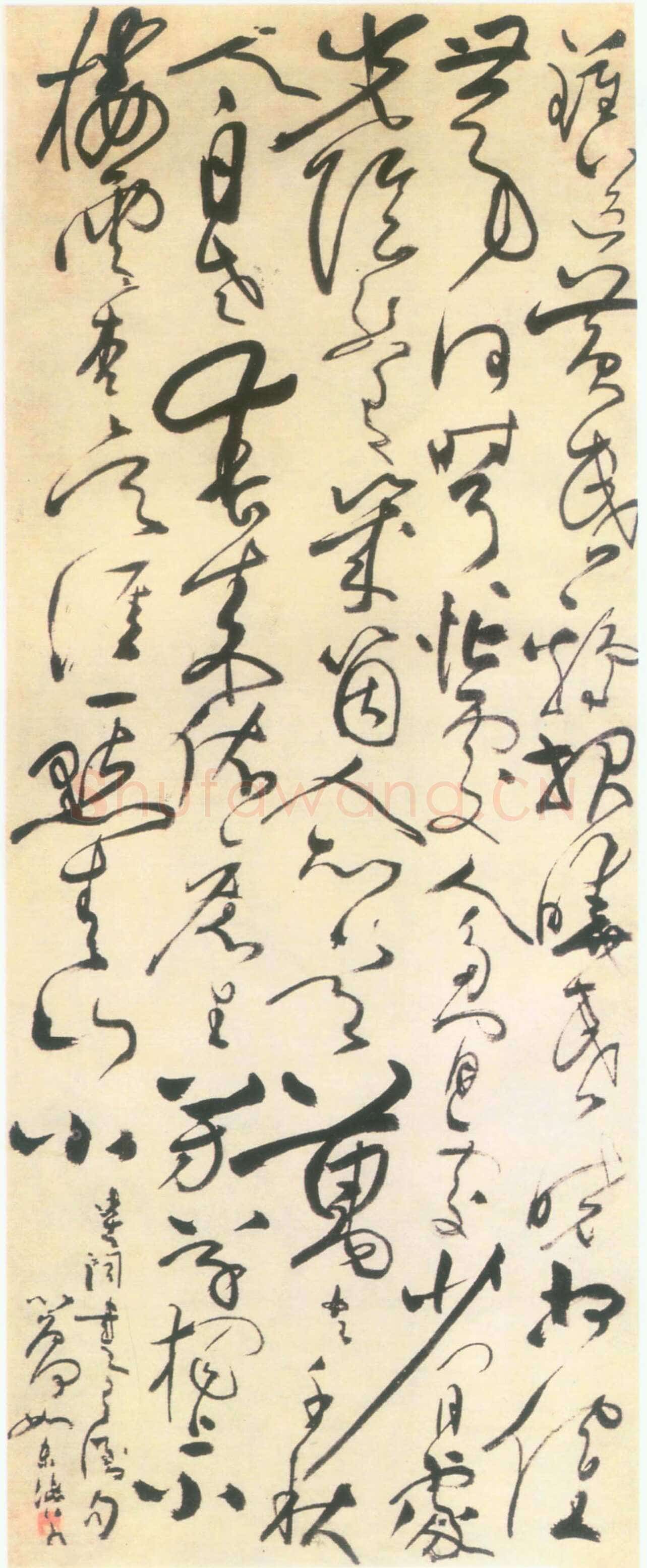 张弼《蝶恋花词轴》纸本草书 148×59.4cm 北京故宫博物院藏