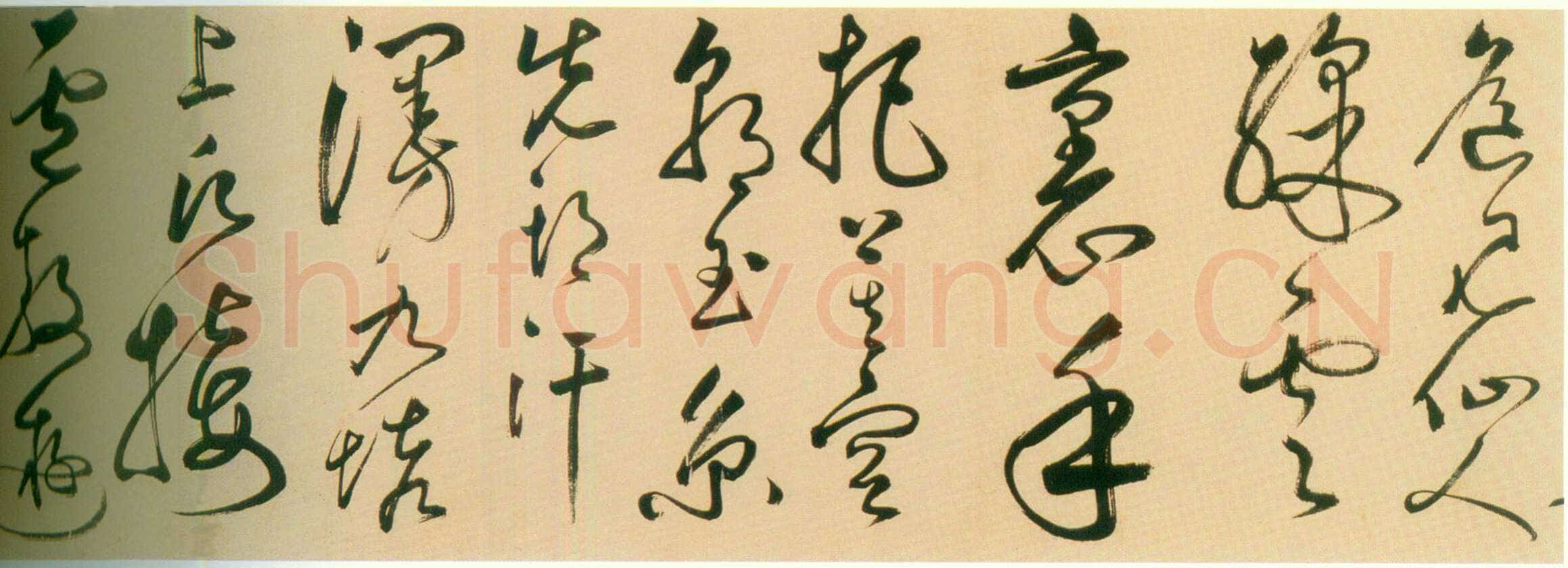 丰坊《草书李白庐山谣诗卷》纸本草书 纵24.4cm 横541.6cm 上海博物馆藏