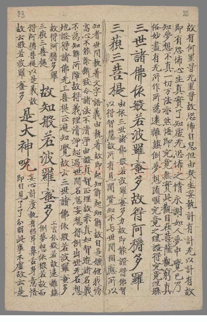 敦煌书法敦煌书法作品,摘自东晋至北宋般若波罗蜜多心经