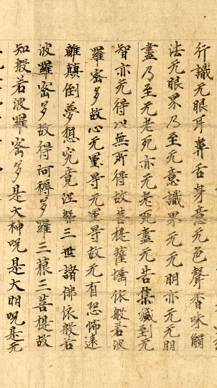 敦煌书法敦煌书法作品,摘自东晋至北宋般若波罗蜜多心经