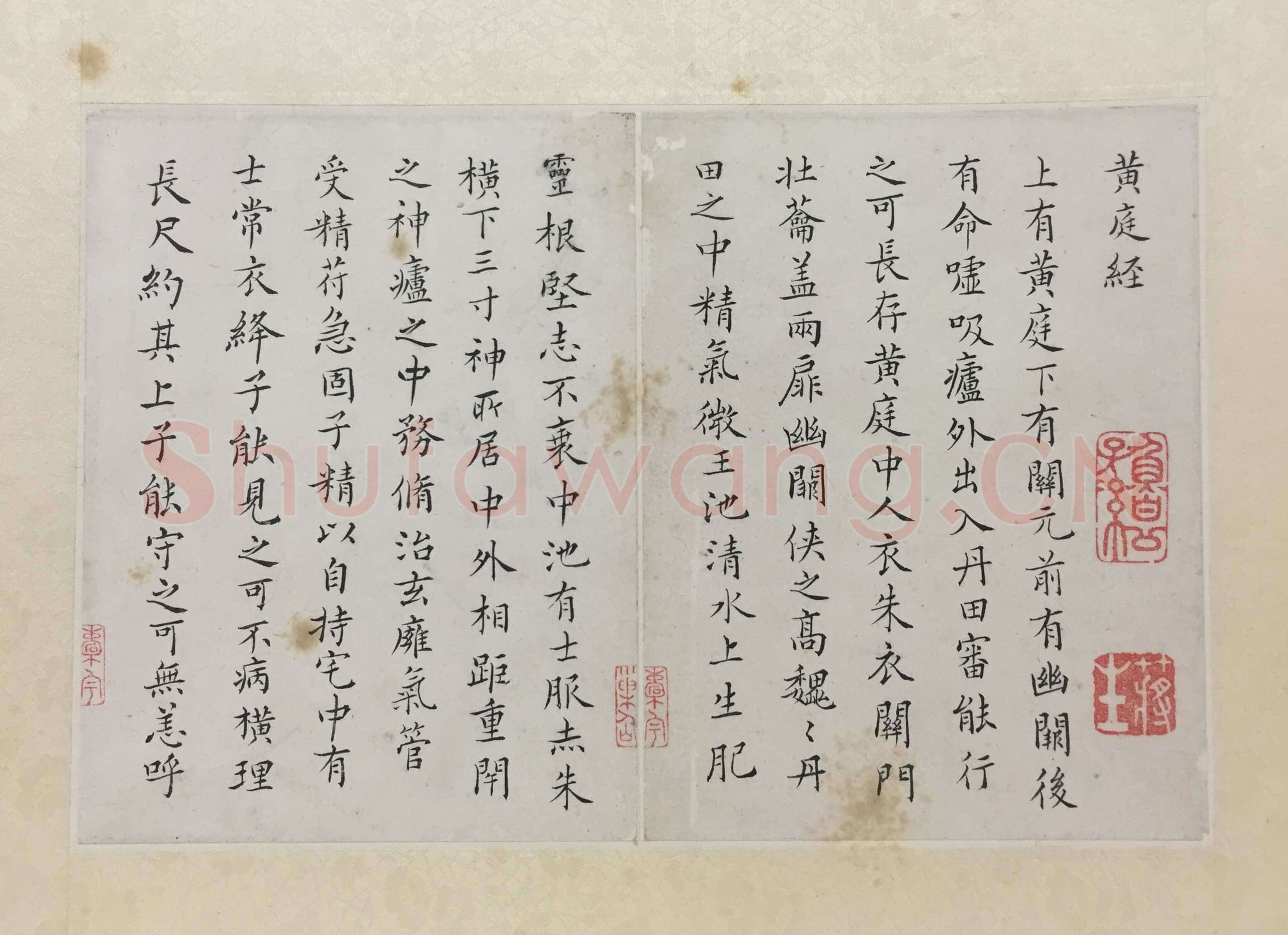 蒋衡《临小楷黄庭经册》各15×23cm　 无锡博物院藏