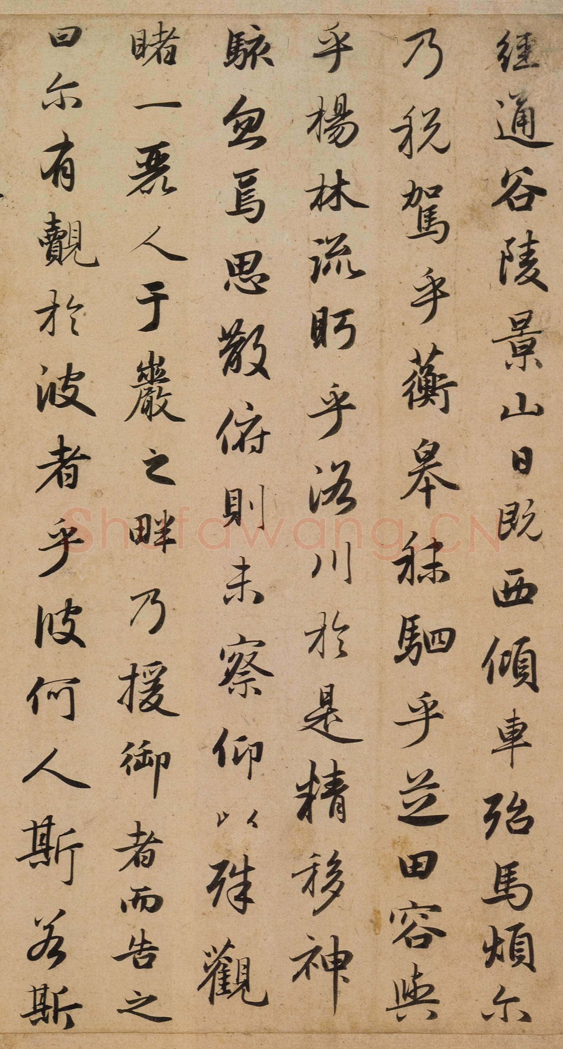赵孟頫《洛神赋卷》纸本行书 29.2×193cm 大德四年(1300)天津市博物馆藏