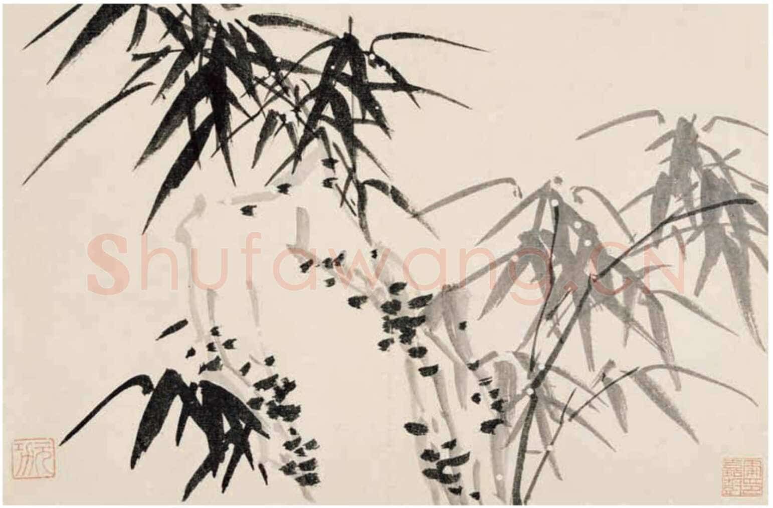 归庄《墨竹诗翰册》24.5×35.5cm×15 昆仑堂美术馆藏