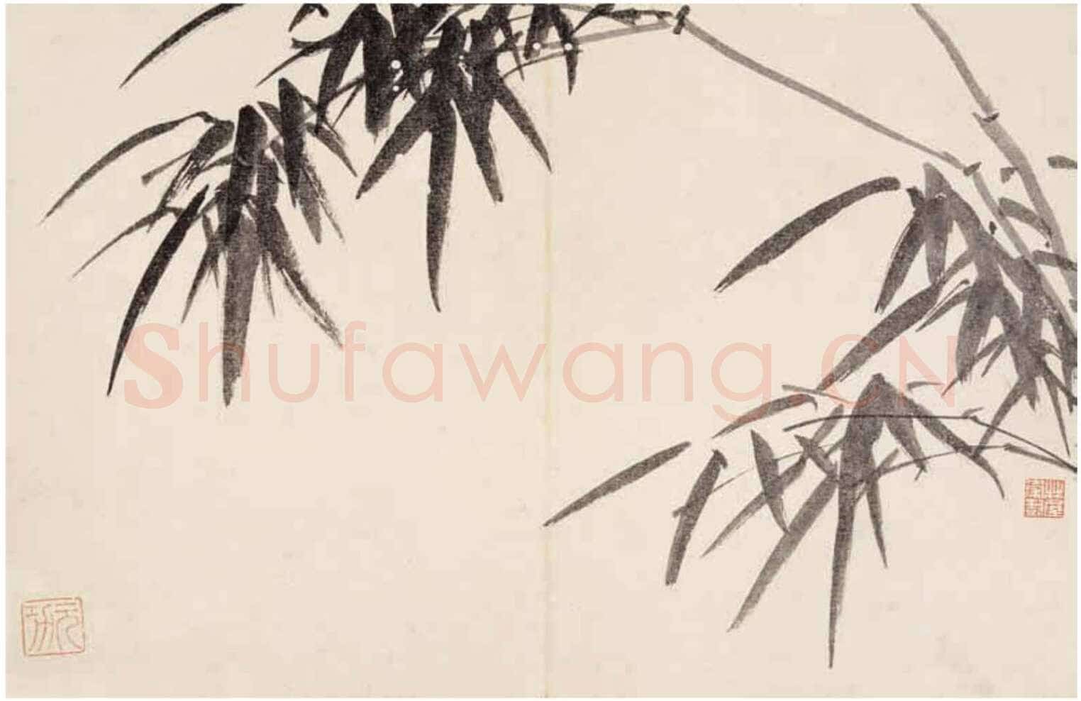 归庄《墨竹诗翰册》24.5×35.5cm×15 昆仑堂美术馆藏