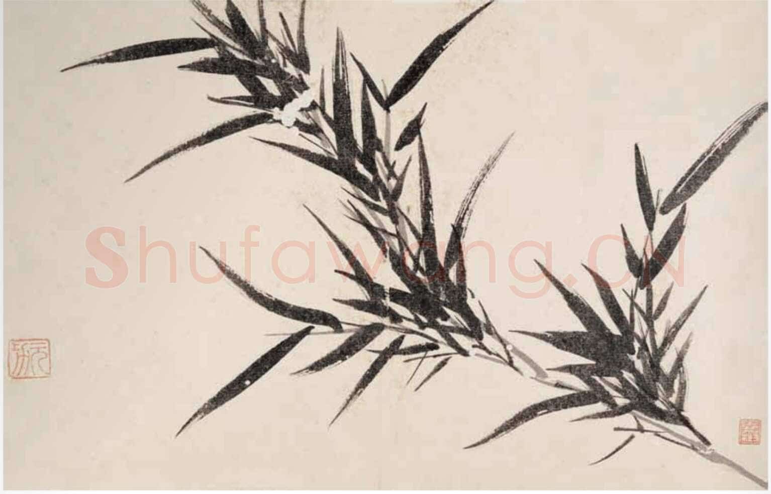 归庄《墨竹诗翰册》24.5×35.5cm×15 昆仑堂美术馆藏