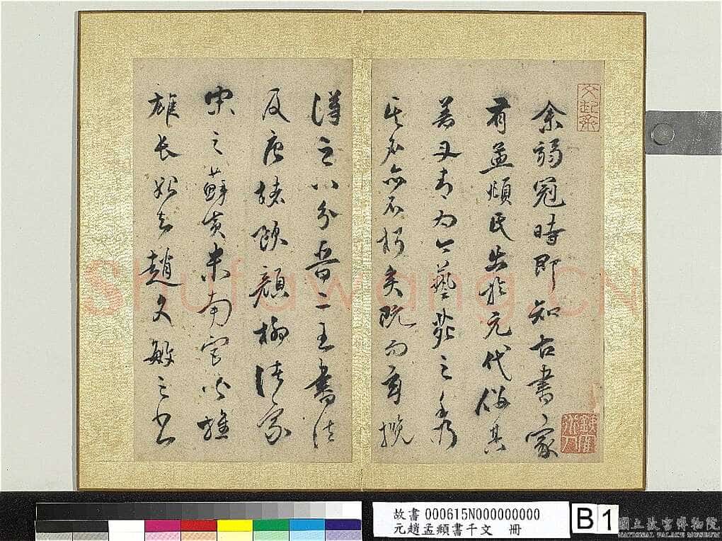王逢年《草书韩愈琴操、跋赵孟頫草书千字文册》