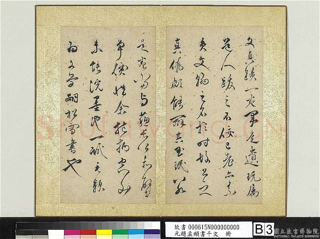 王逢年《草书韩愈琴操、跋赵孟頫草书千字文册》