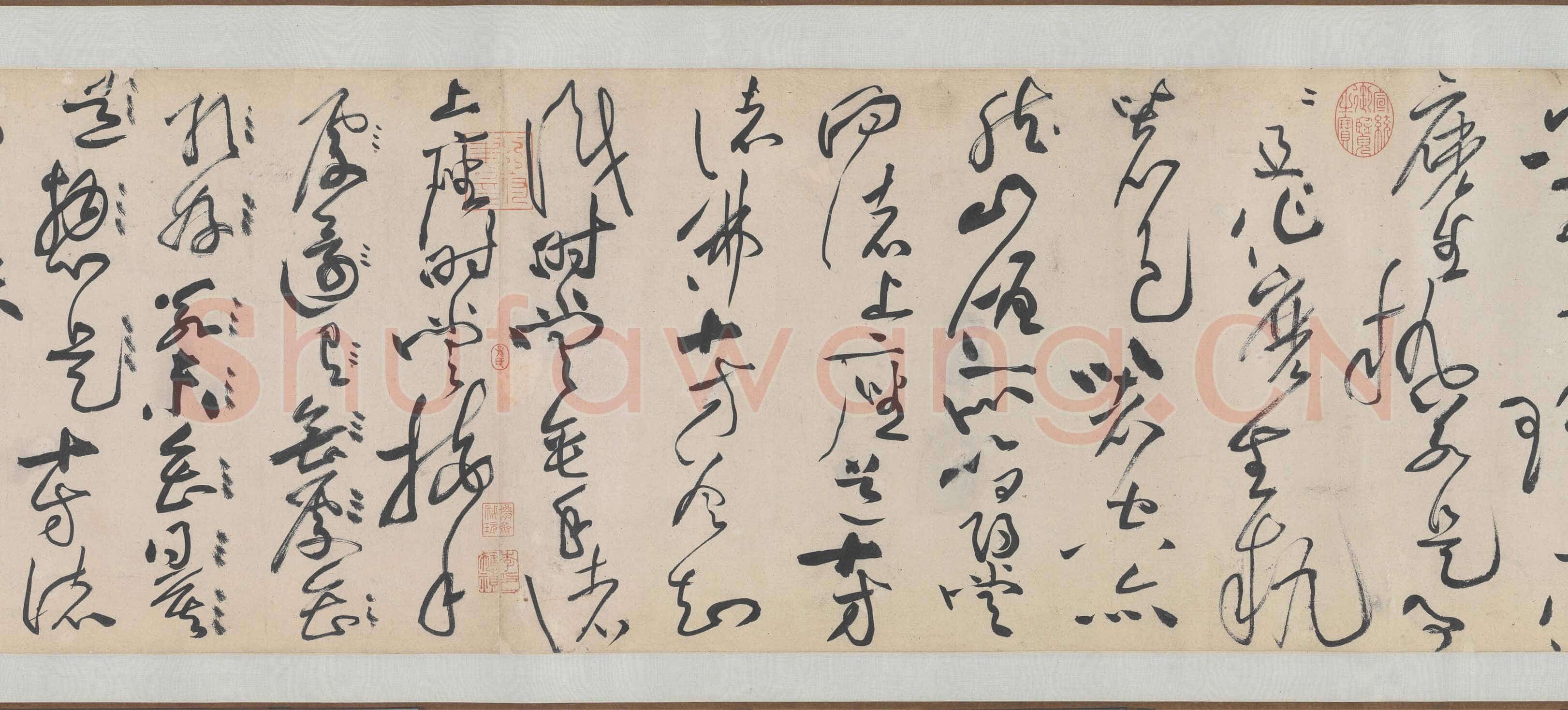 黄庭坚《诸上座草书卷》纸本，草书 33×729.5 约元符三年(1100年)北京故宫博物院藏