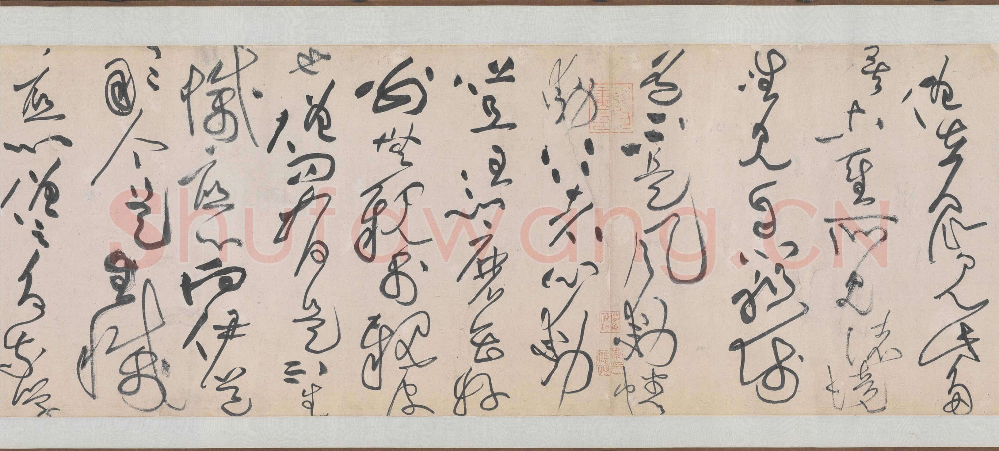 黄庭坚《诸上座草书卷》纸本，草书 33×729.5 约元符三年(1100年)北京故宫博物院藏