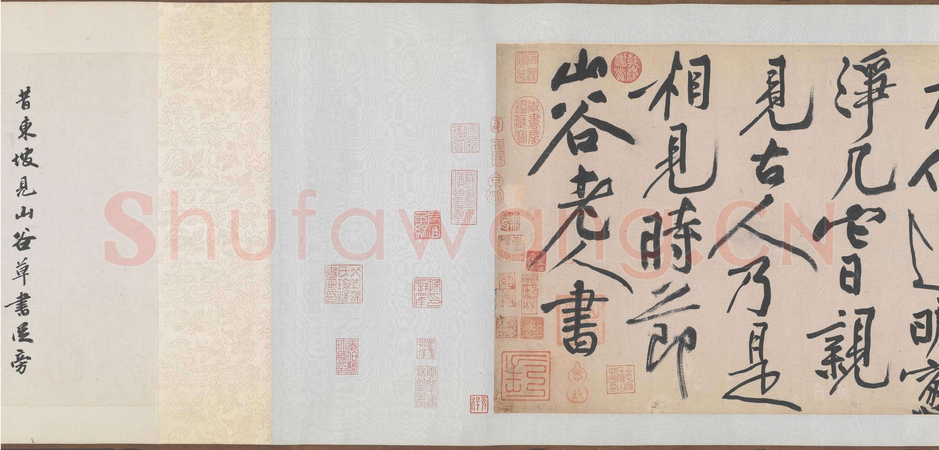 黄庭坚《诸上座草书卷》纸本,草书 33×729.5 约元符三年(1100年)北京故宫博物院藏