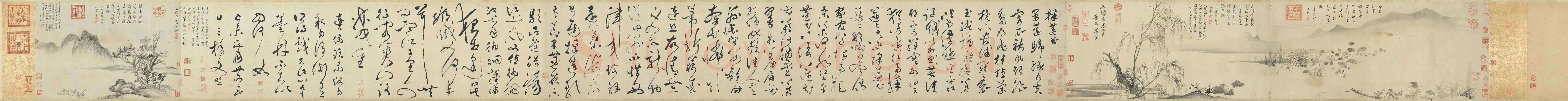 文彭《草书采莲曲》纸本草书 35×318cm 1559年 台北故宫博物院藏